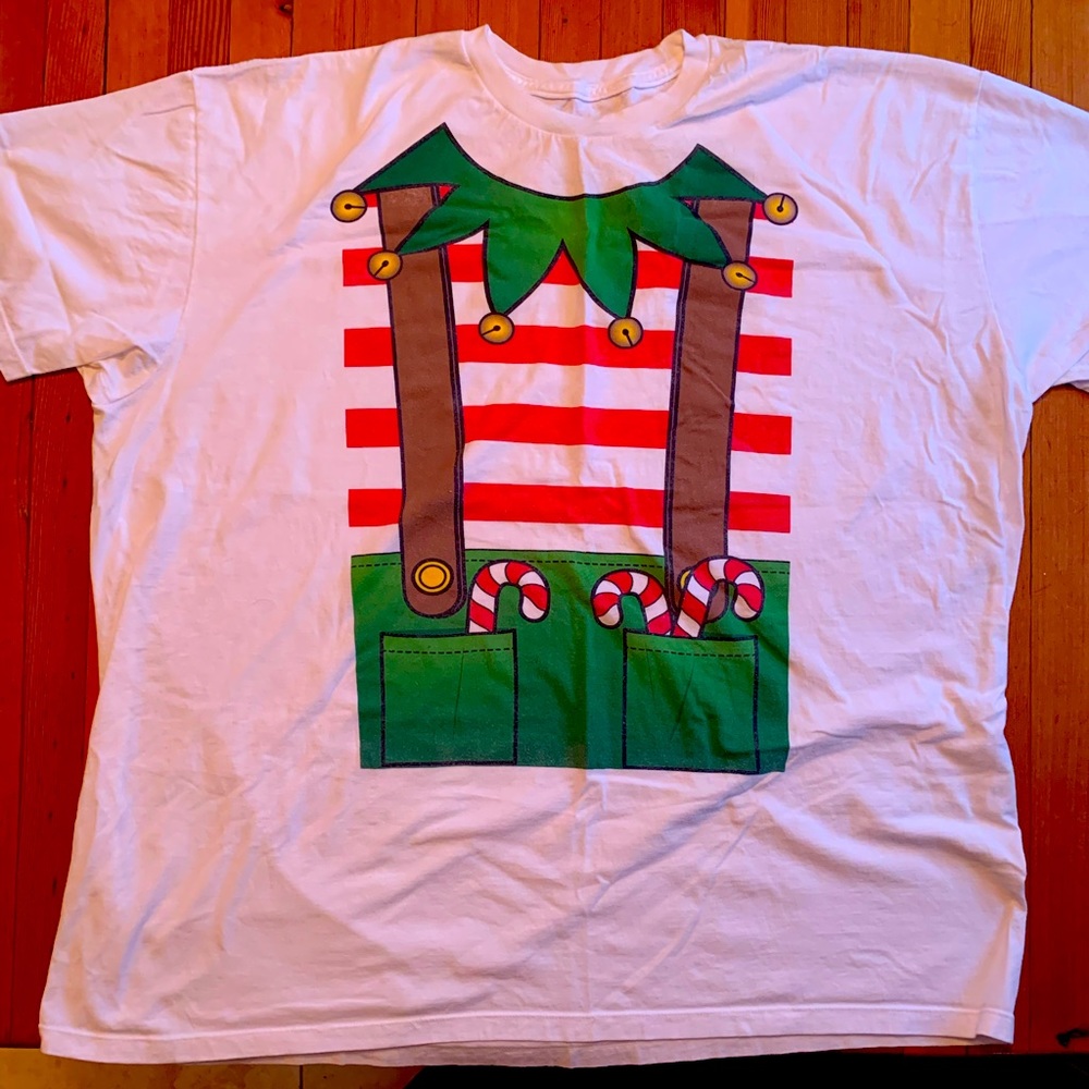 Elf costume T-shirt.